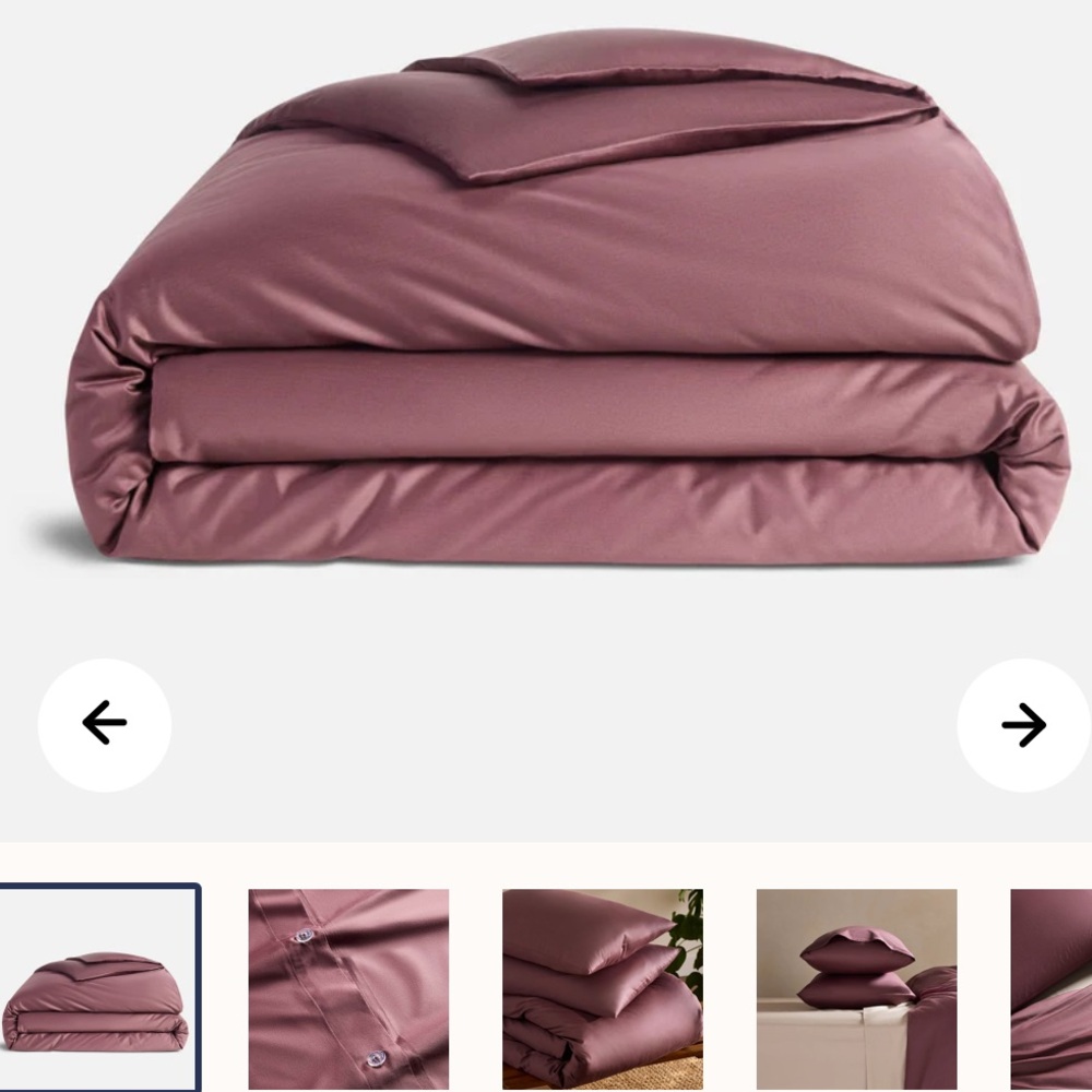 Brooklinen Mulberry King Duvet Cover & Two King Shams New in Bags